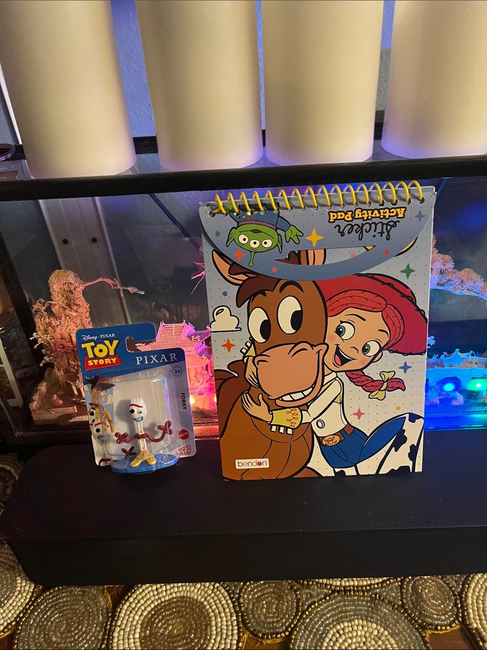 Disney Toy Story Forky Figure with Jessie Activity Pad - Blue & Red